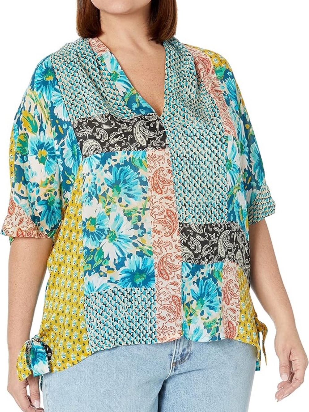 NWT Johnny Was Paisley Ravenne Patchwork Blouse